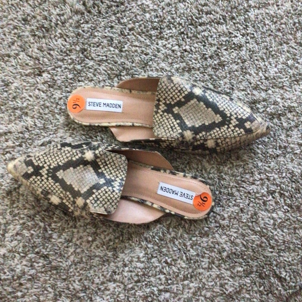 Steve Madden Faux Snakeskin Mules